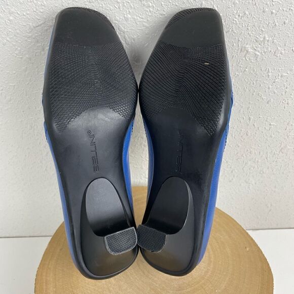 Bellini Blue Leather Heels Size 6.5M EUC - Picture 6 of 7